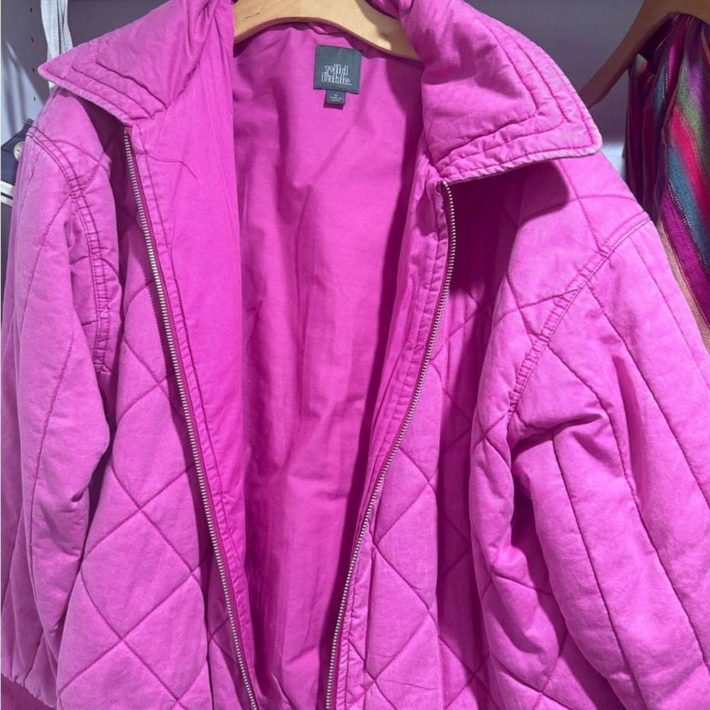 Wild Fable Pink Quilted Puffer Jacket